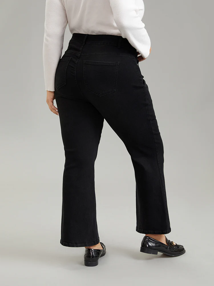 Bootcut Full Length Pocket Black Wash Jeans