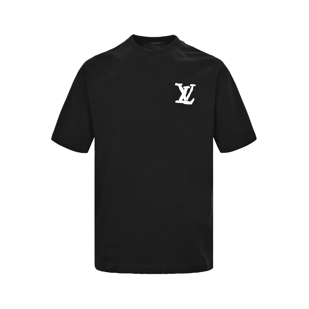 Louis Vuitton 24ss hand-painted large letter logo short sleeve