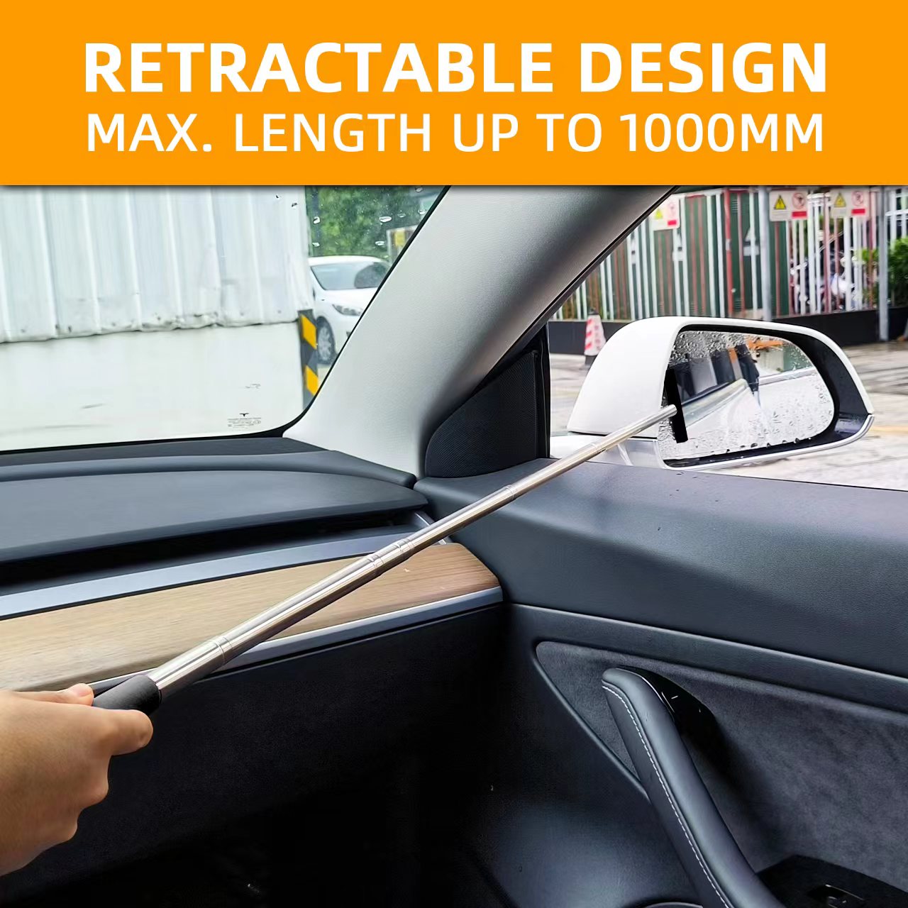 Black Car Rearview Mirror Wiper