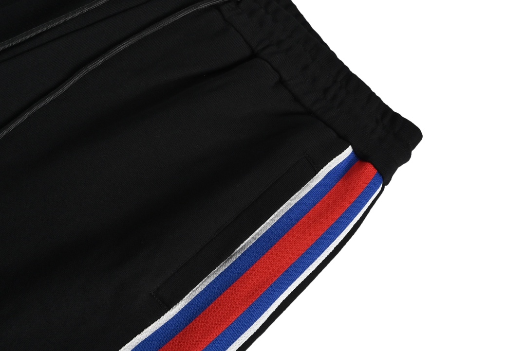 Gucci 23Fw Double G tricolor striped webbing colorblock trousers