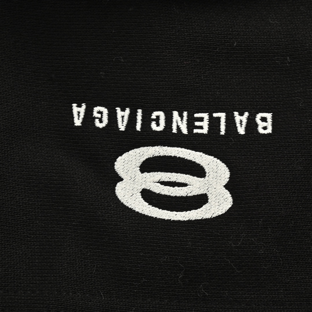 Balenciaga 24Fw hooded double-ring embroidered zippered sweatshirt jacket