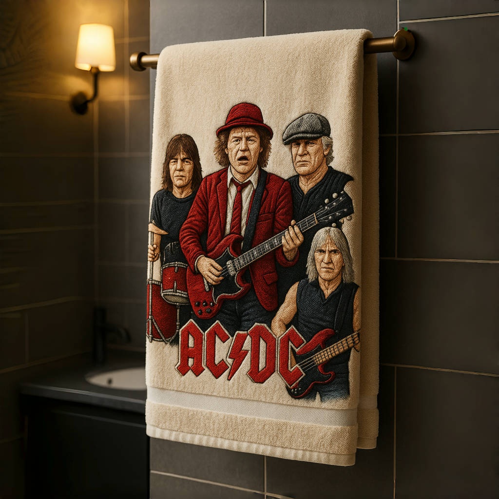 AC/DC Rock Band Towel