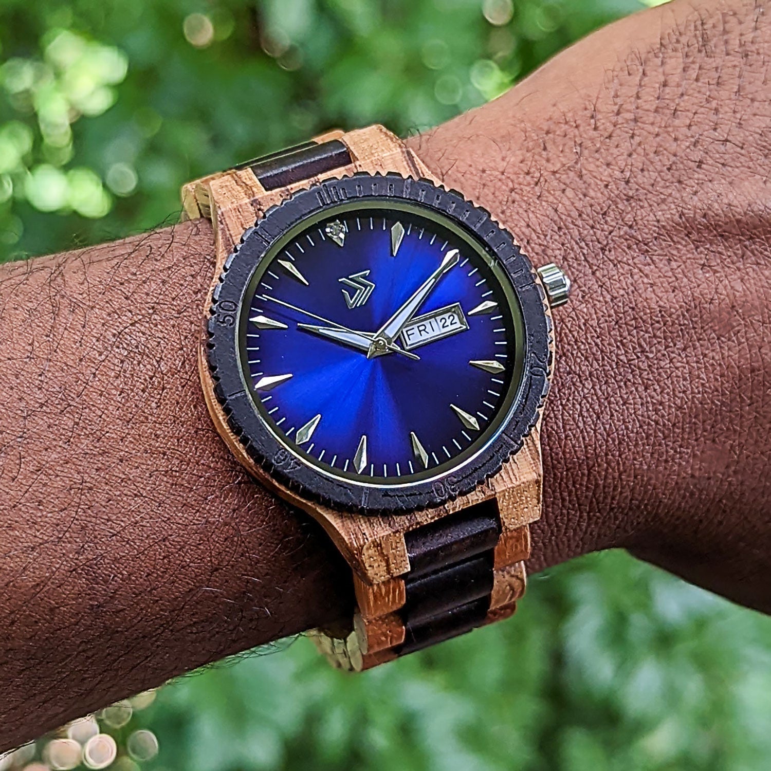 Wooden Watch Justo | Blue