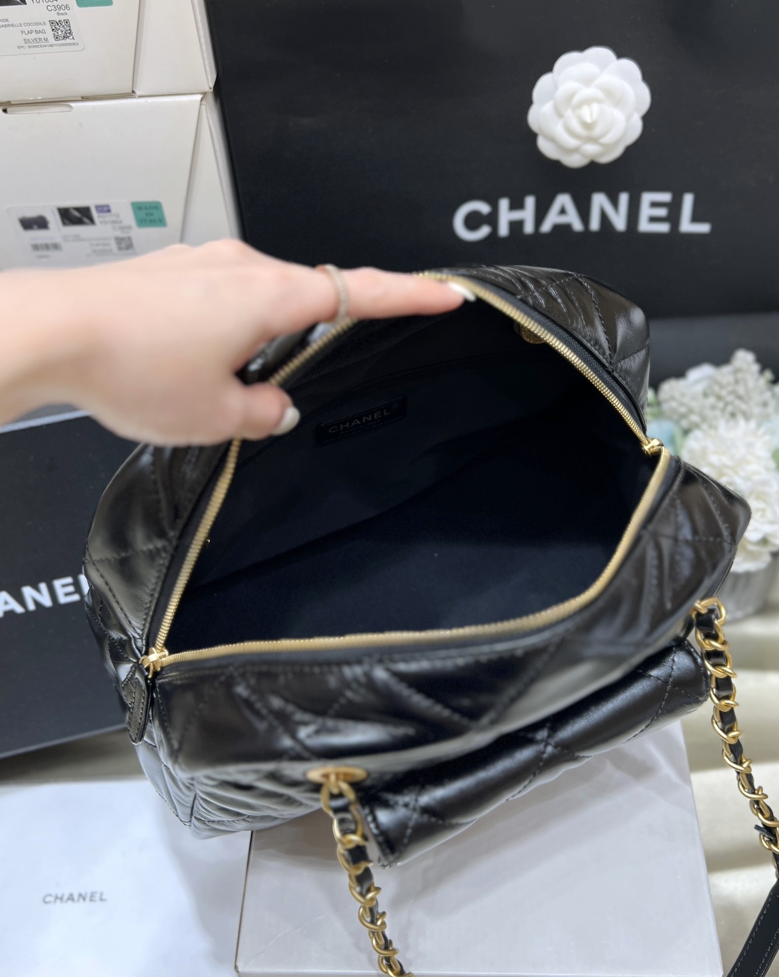 Chanel 24A Small Bowling Bag AS4905