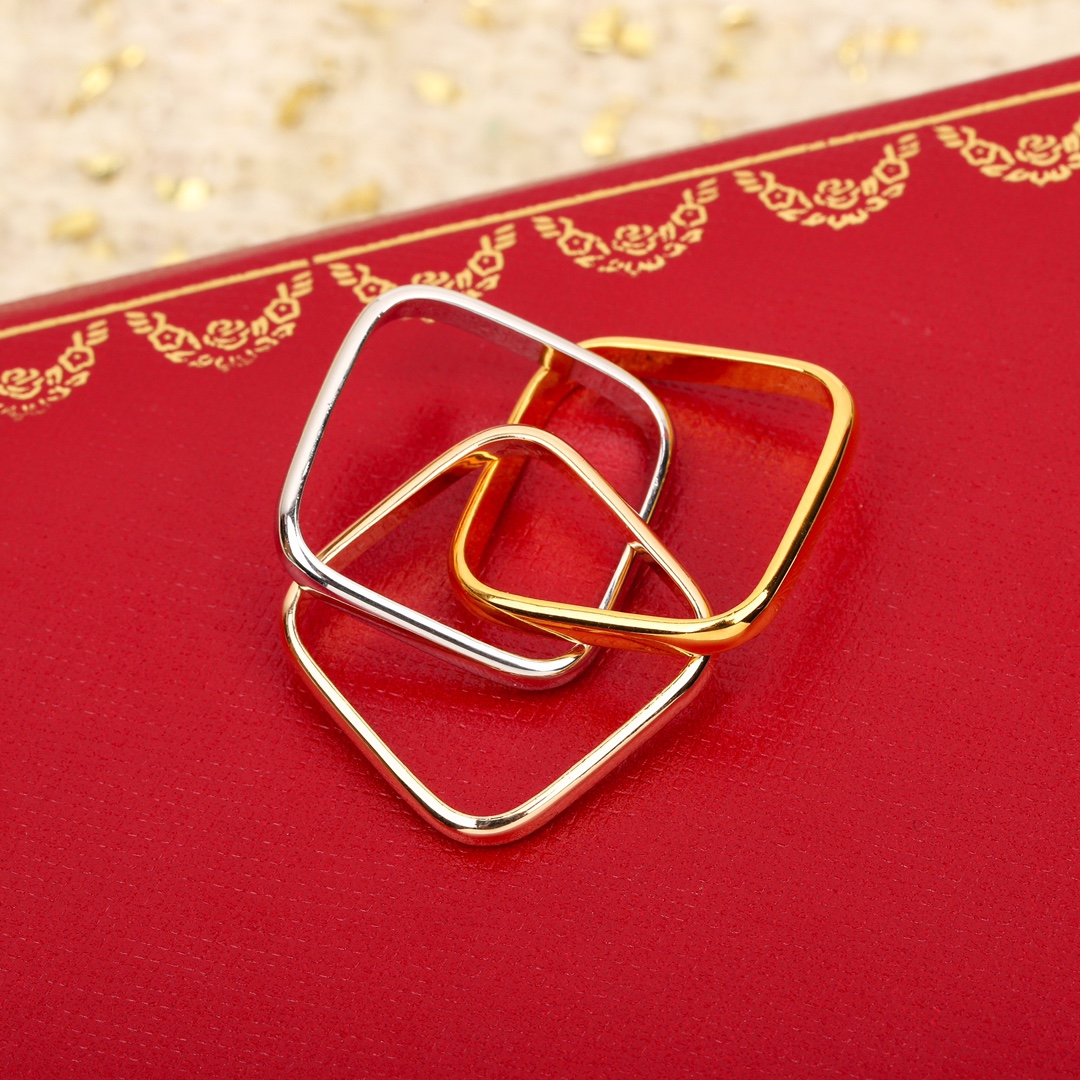 Cartier Trinity cushion-shaped three-color ring ring