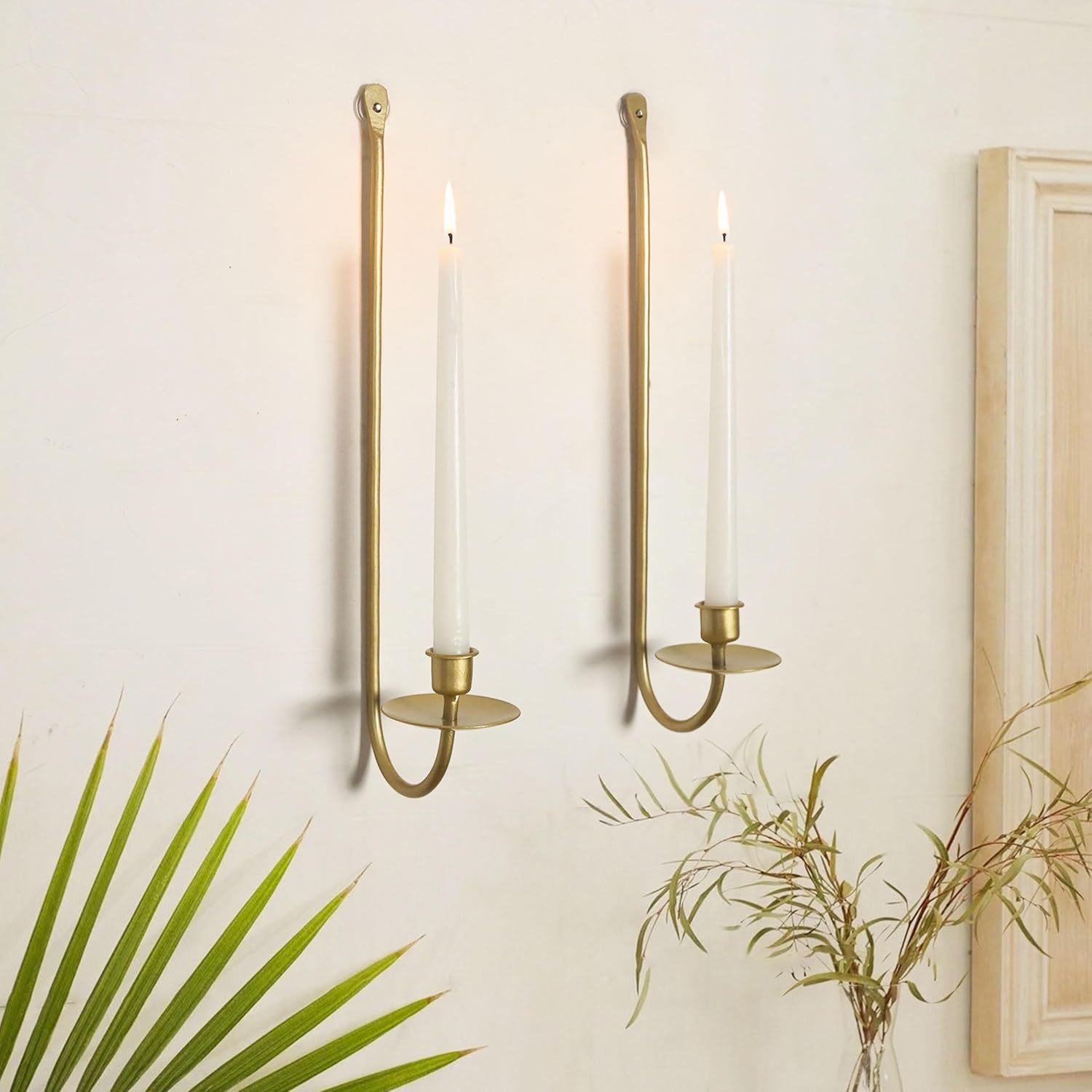 🕯️ 🕯️ Wall-mounted metal candlesticks (set of 2)