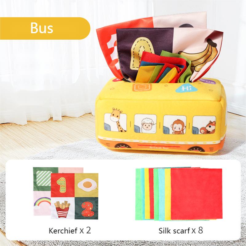 Montessori Sensory Tissue Box Baby Sensory Pull Toy-BUY 2 FREE SHIPPING