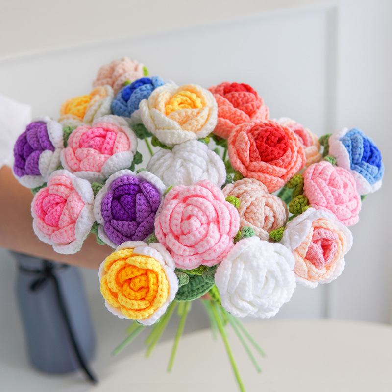 🔥Mother's Day Sale-[SAVE 50% OFF]--Handmade Knitted Rose-Never Fade