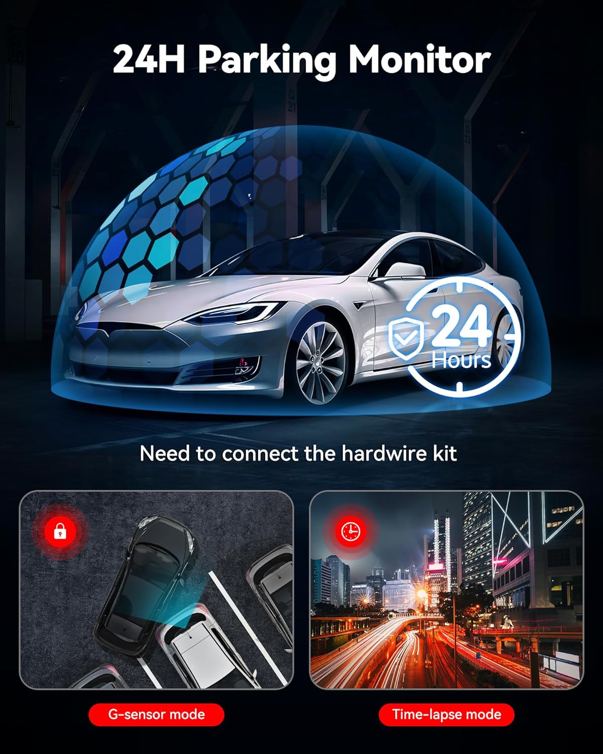 REDTIGER Dash Cam Front Rear 4K/2.5K Full HD Dash Camera for Cars