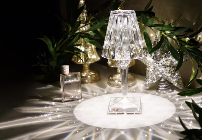 Multicolor Crystal Diamond Table Lamp