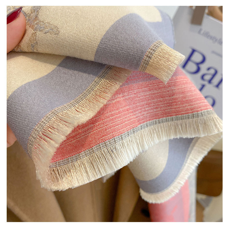 Luxury Design Thick Foulard Cashmere Scarf Ladies Winter Pashmina Female Shawls Wraps Floral Women Blanket Warm Scarf Shawl