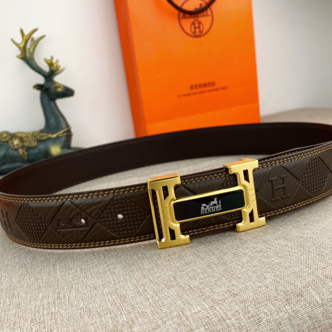 Hermès Special Leather Belt Series Width 3.8CM