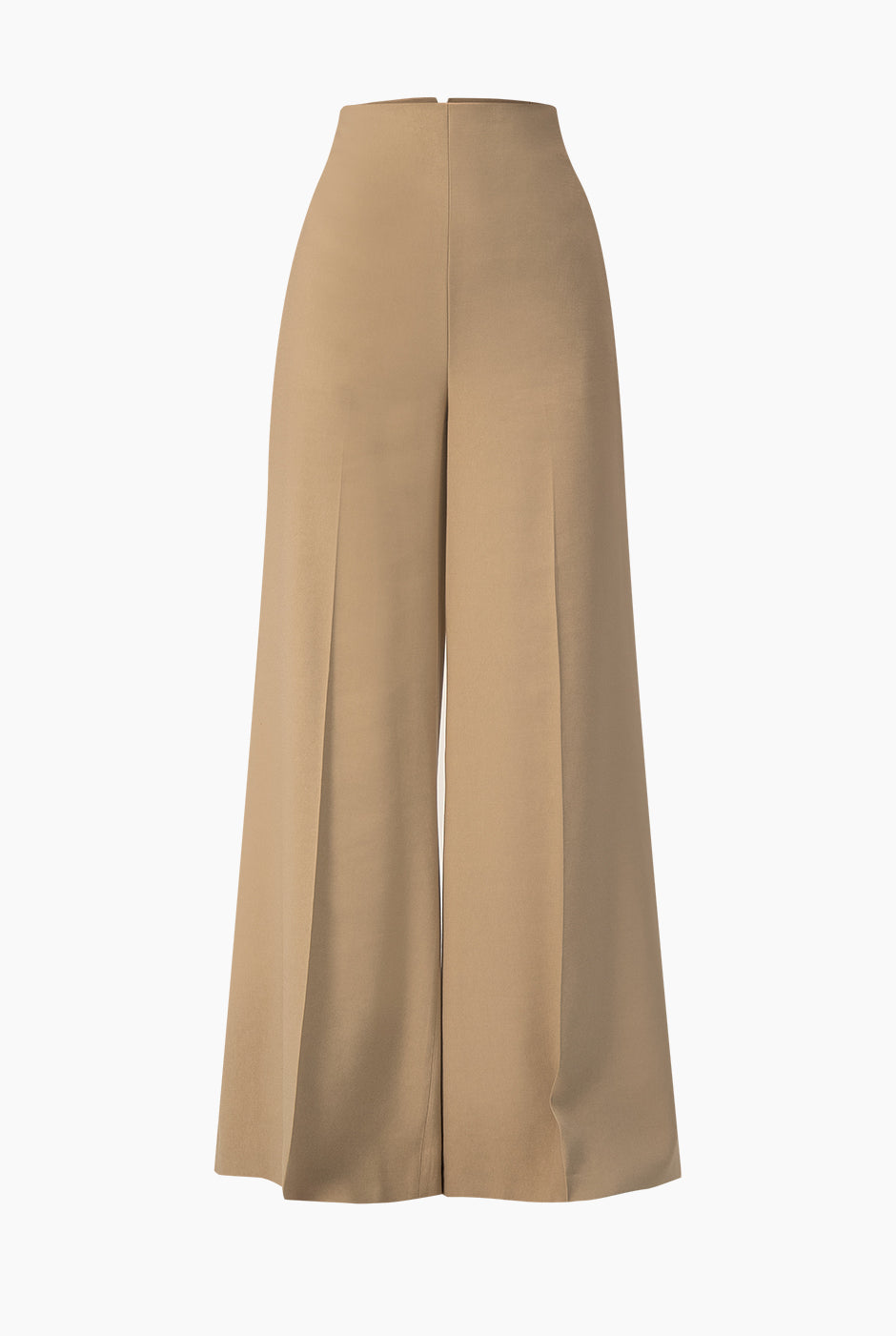 Pantalon amplio liso cafe
