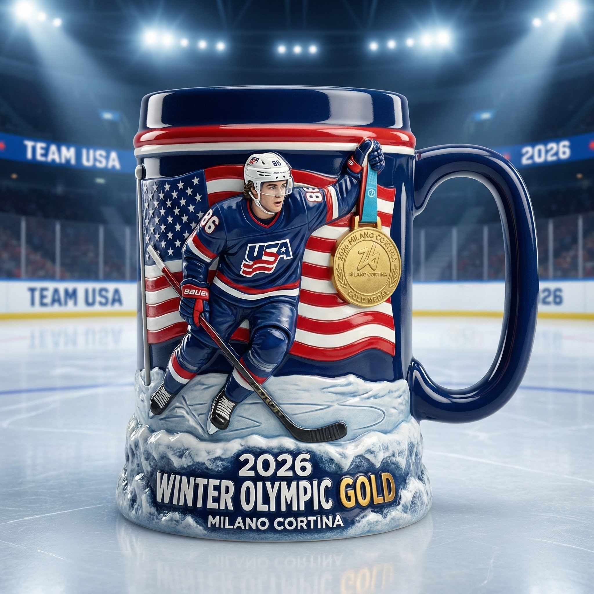 Jack Hughes – 2026 Winter Olympic Gold Commemorative Mug