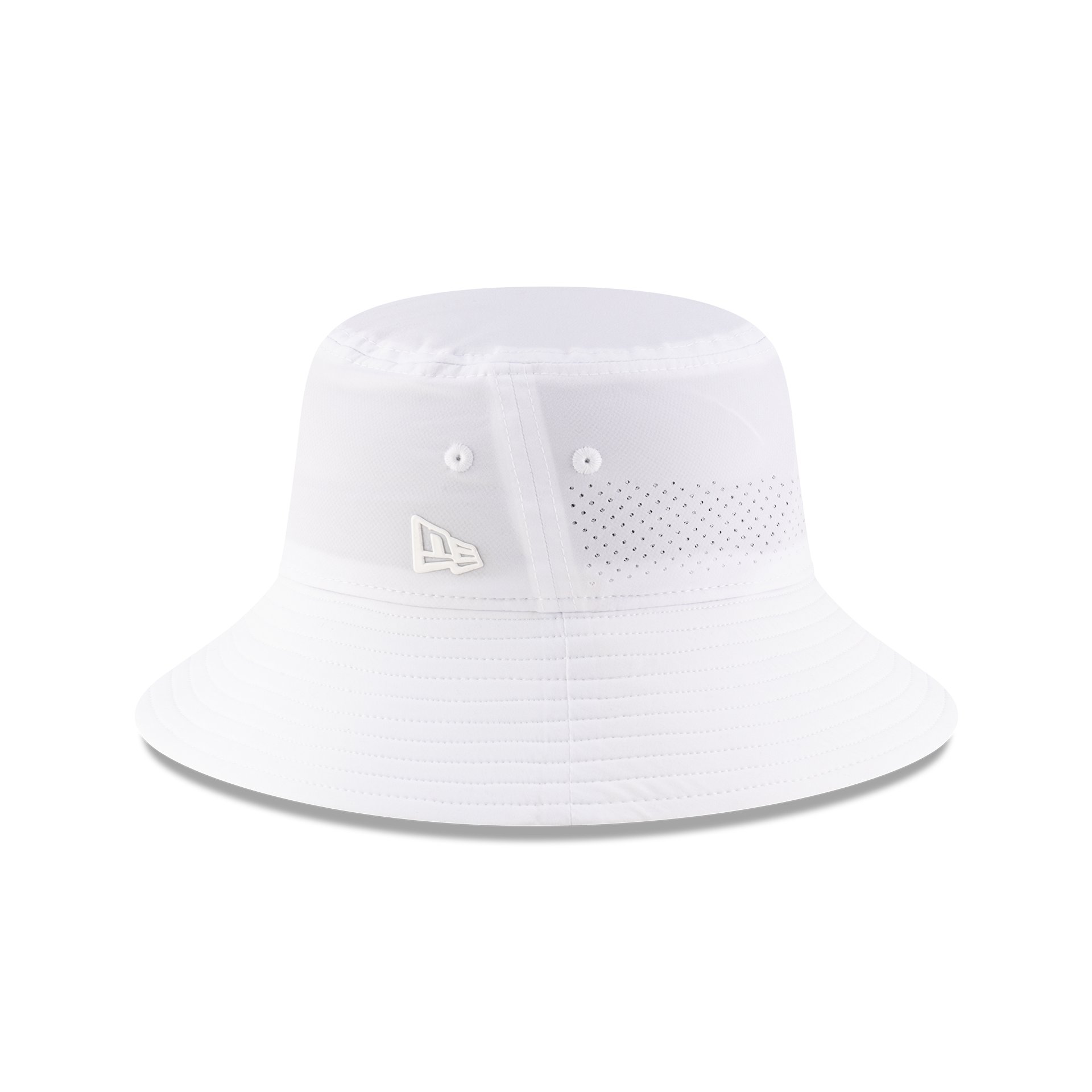 New Era Branded White Golf Stretch Bucket Hat