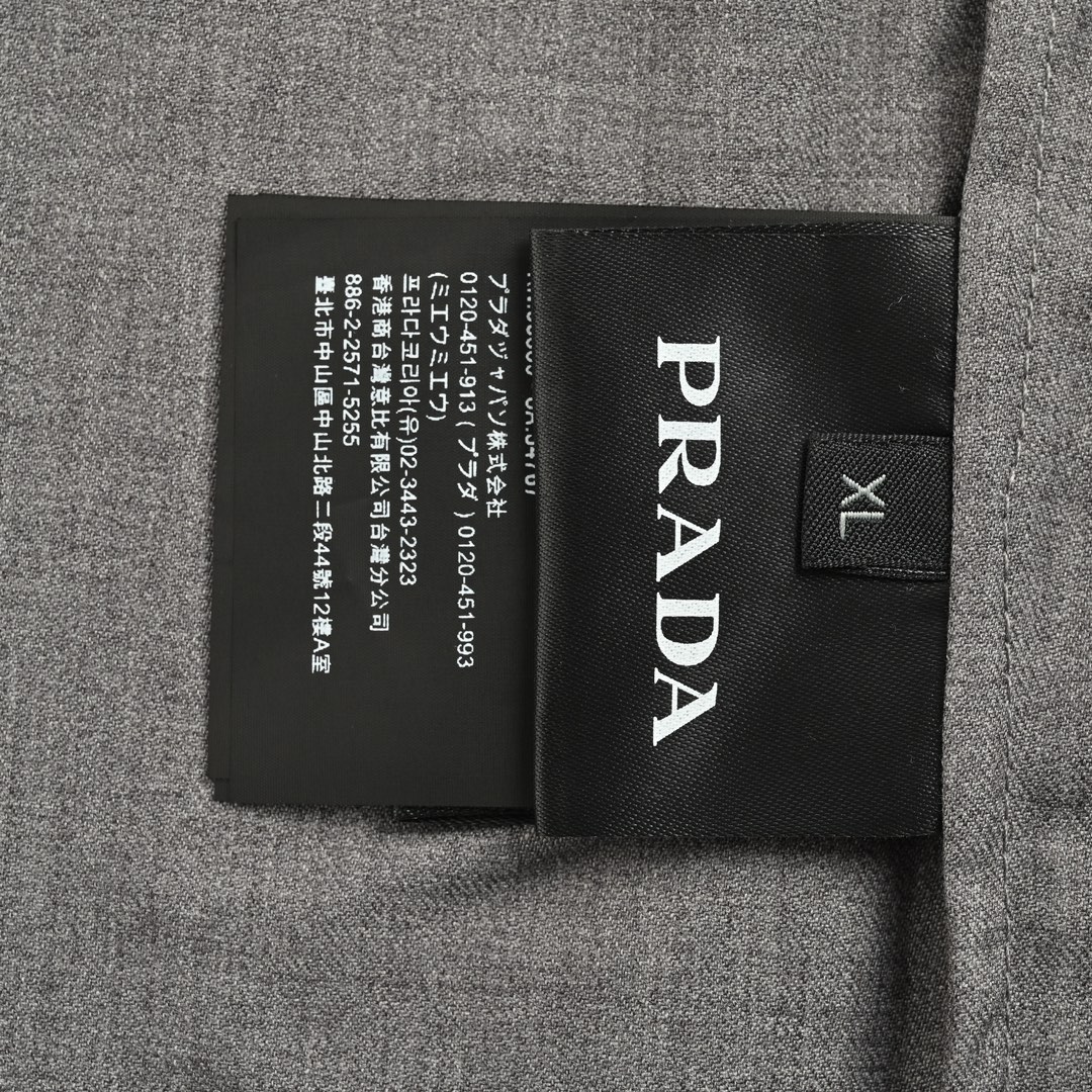 Prada 24Fw wool triangle label shirt jacket