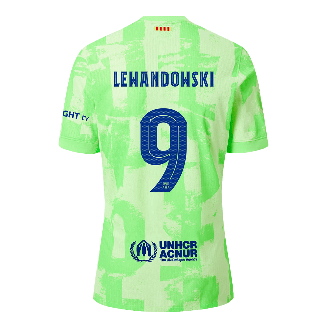 Authentic LEWANDOWSKI #9 Barcelona Third Away Football Shirt 2024/25 UCL