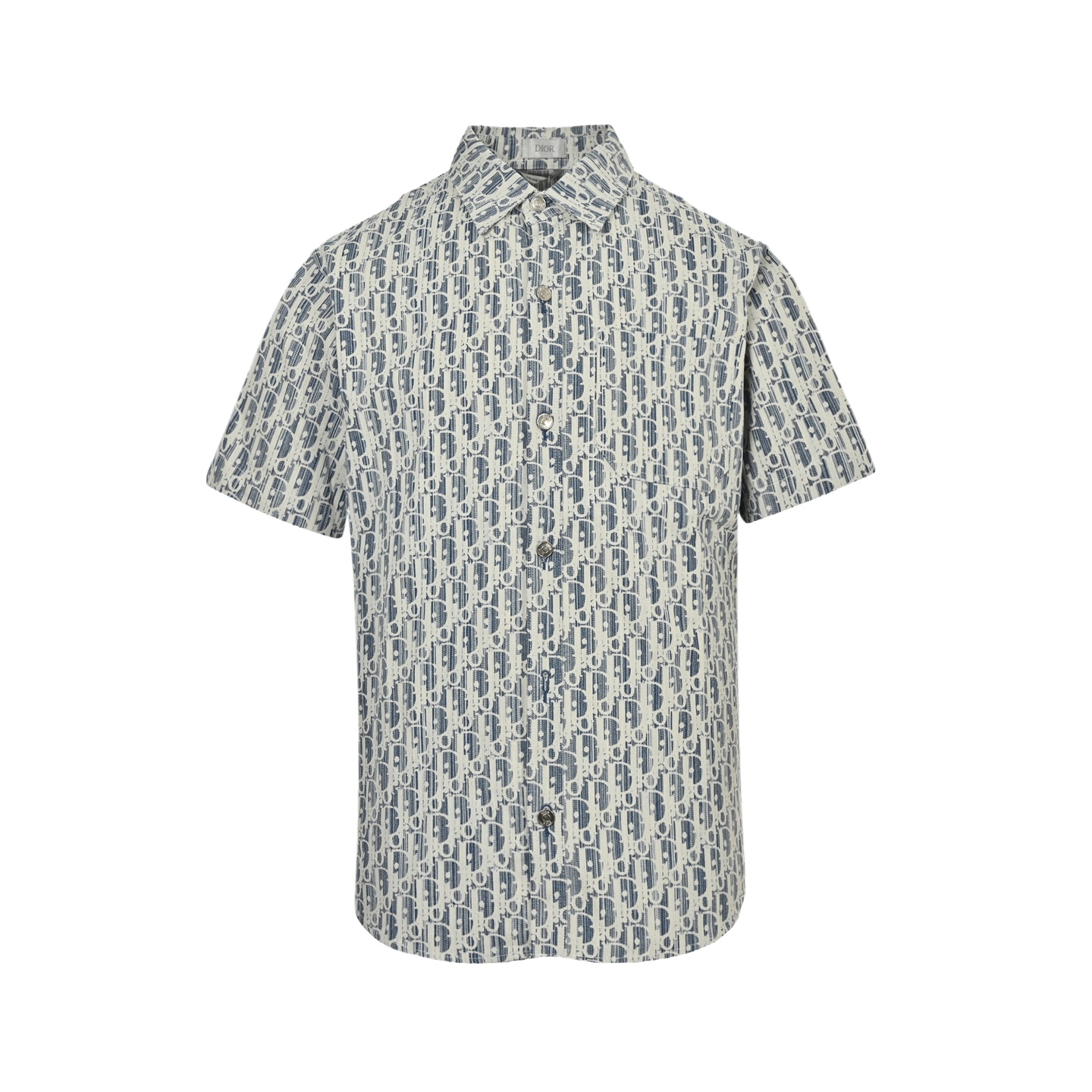 Dior 25ss full print denim short sleeve shirt