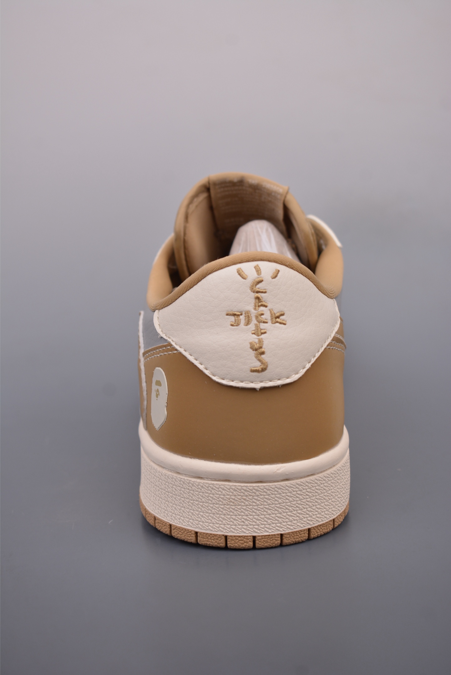 BAPE x Travis Scott x Nike Air Jordan 1 Low OG SP Beige Gray Brown BB6511-623