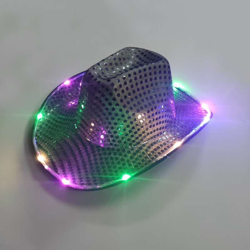 Windy City Novelties LED Light Up Sequin Cowboy Hat