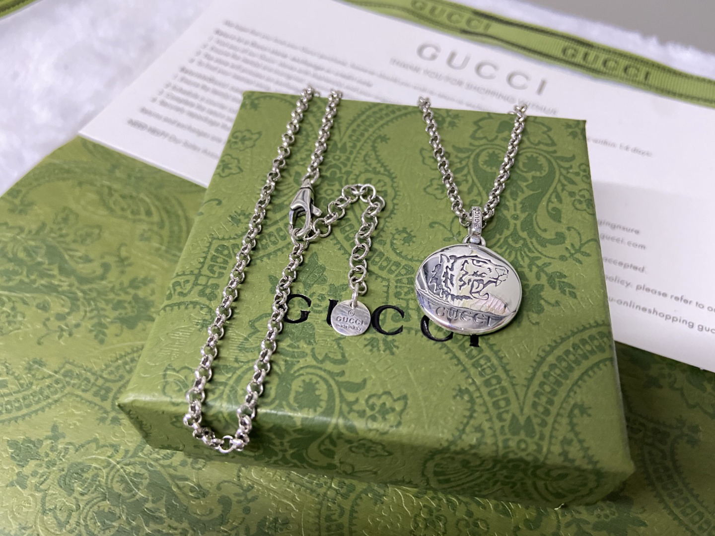 Gucci Fearless Tiger Head Necklace