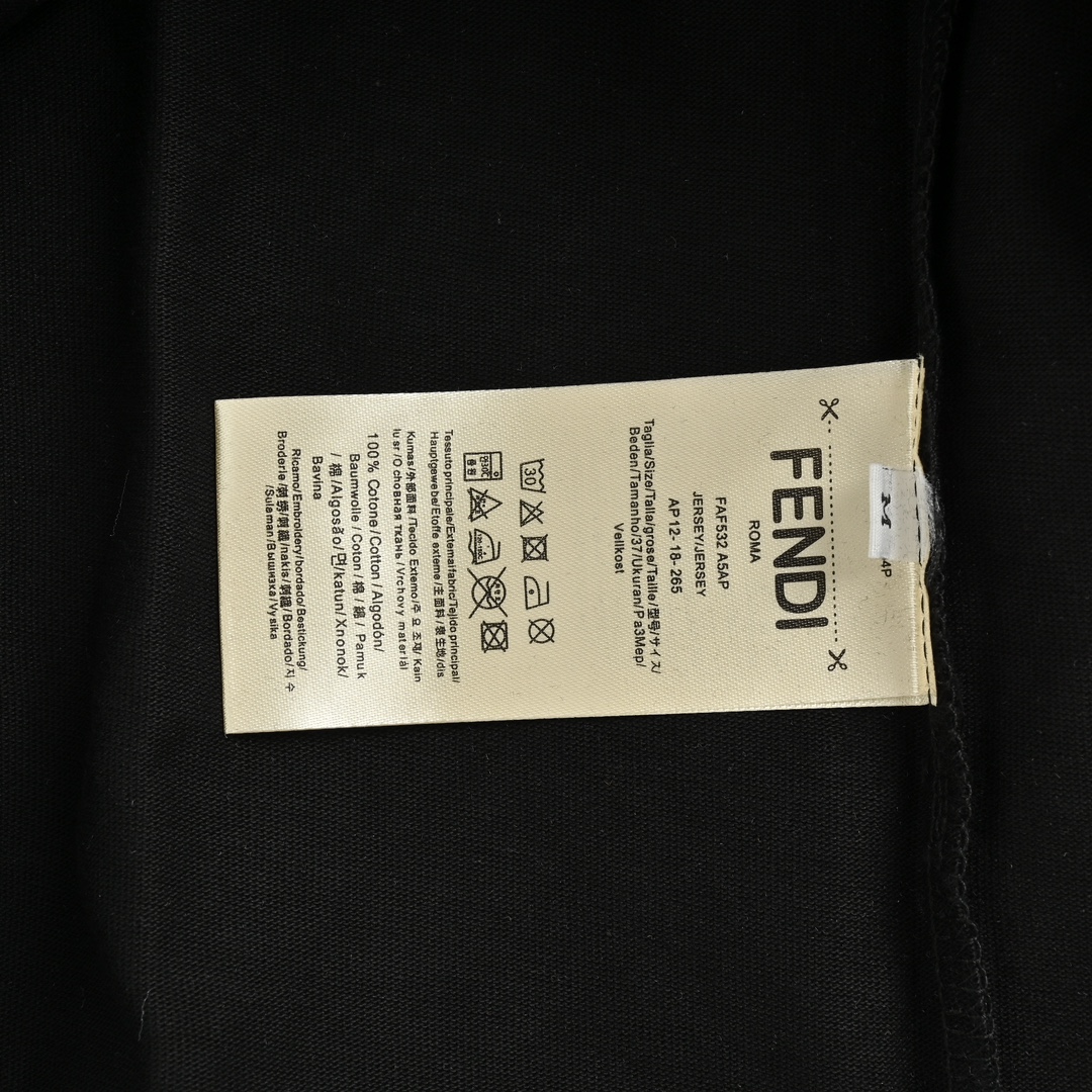 Fendi 24ss FF full print flocked short sleeves
