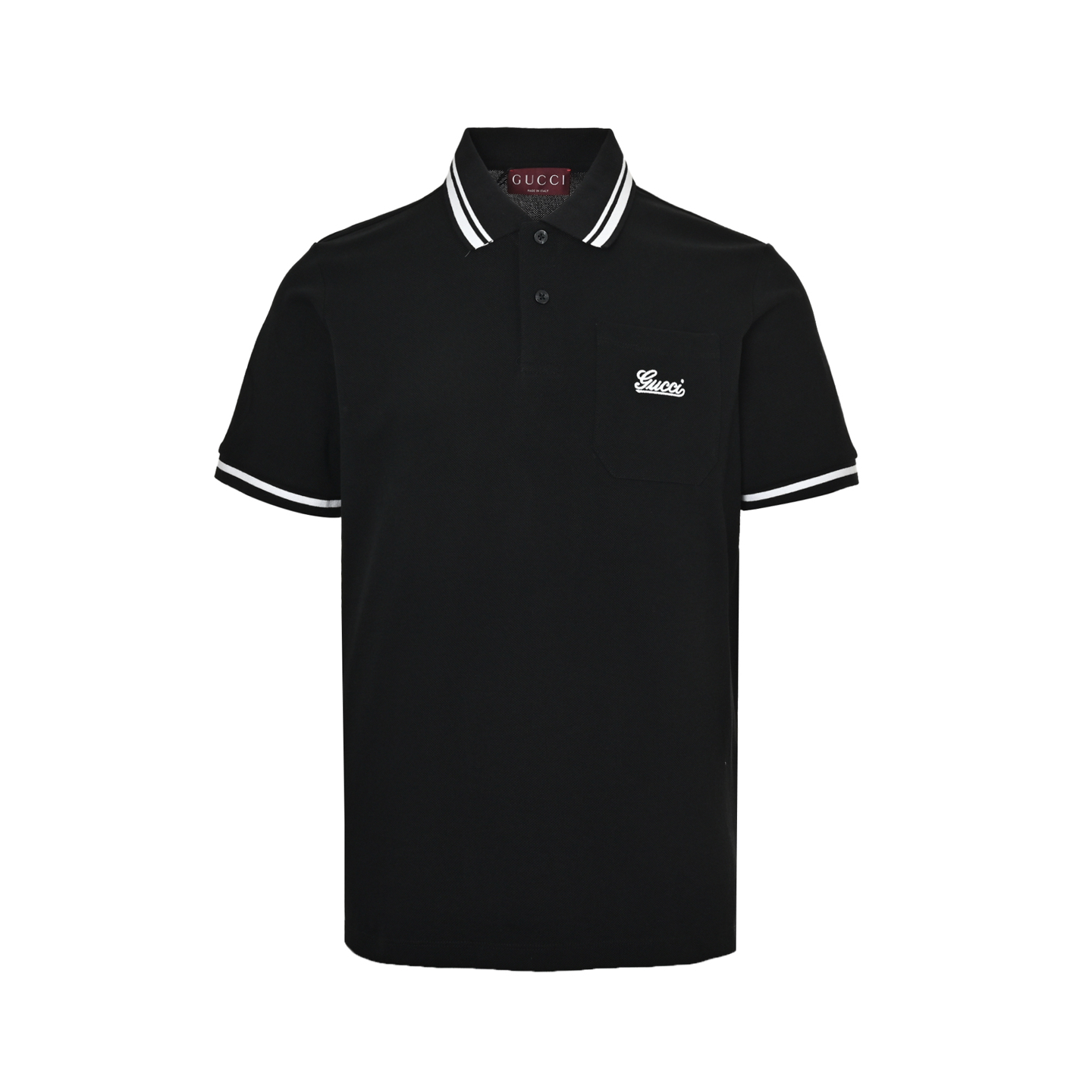Gucci Chest Embroidered Letter Pocket Polo Short Sleeve