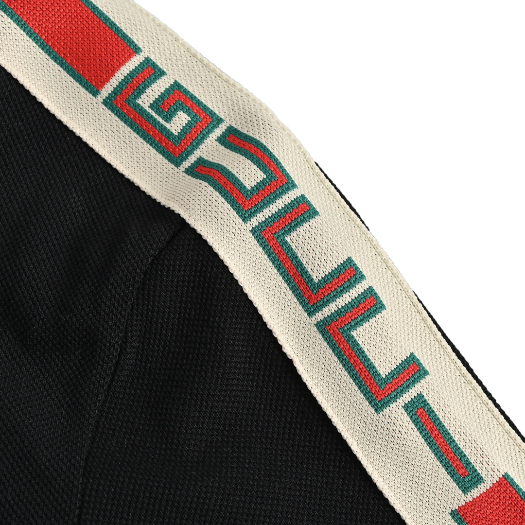 Gucci Classic Shoulder Jacquard Webbing Polo Short Sleeve