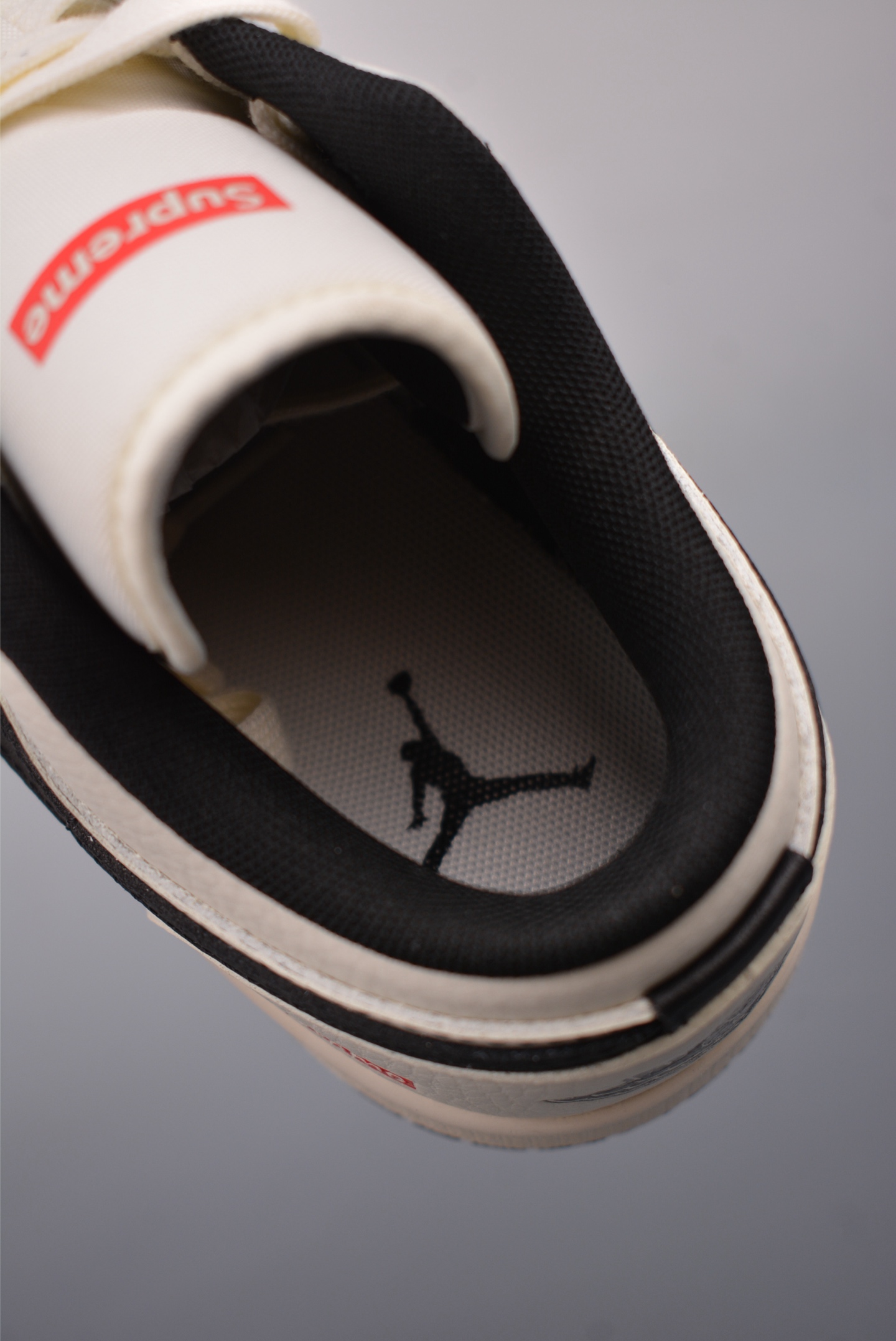 Supreme x Nike By You Air Jordan 1 Low OG Beige White Black XX3318-108