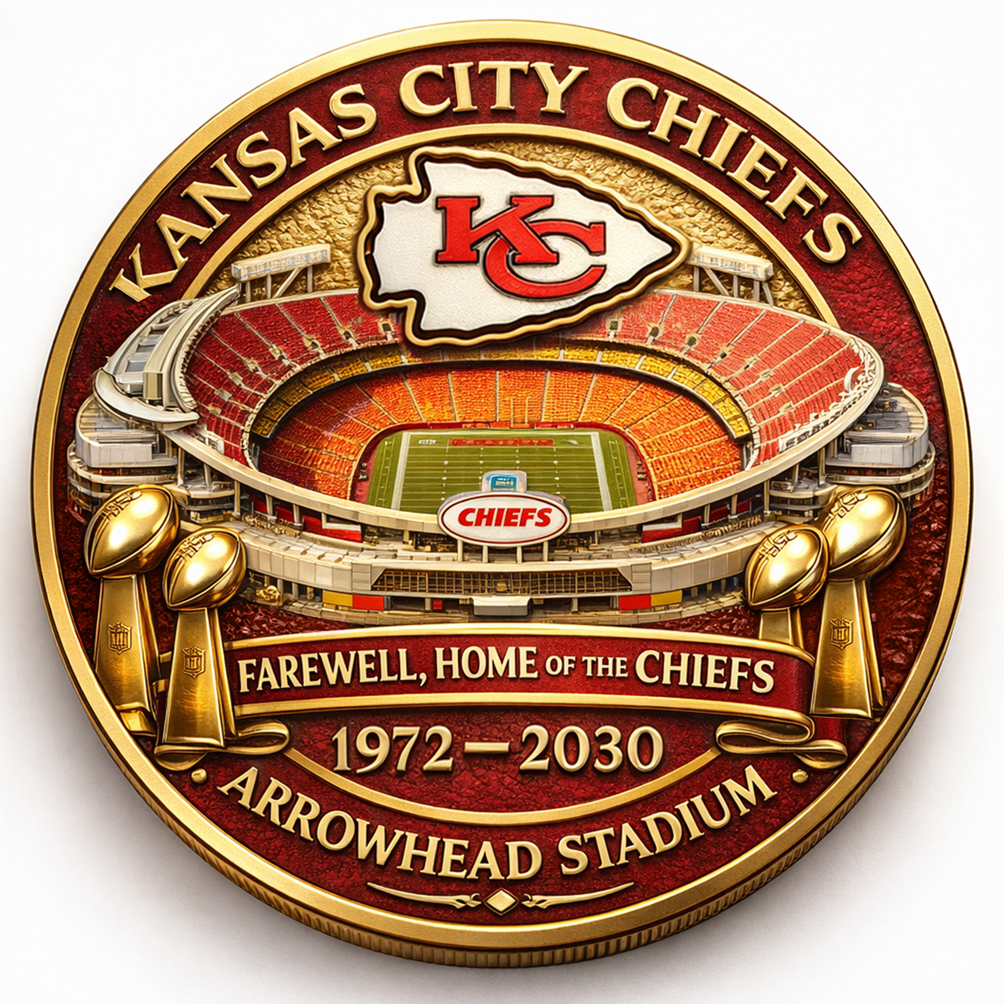 Chiefs ARROWHEAD STADIUM Farewell Commemorative coin