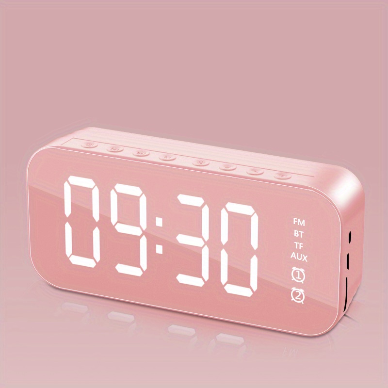 5.0 Burst Wireless Speakers 47244.09inch/Ah New Mini Home Small Mirror Sound Remote Alarm Clock Smart Speakers