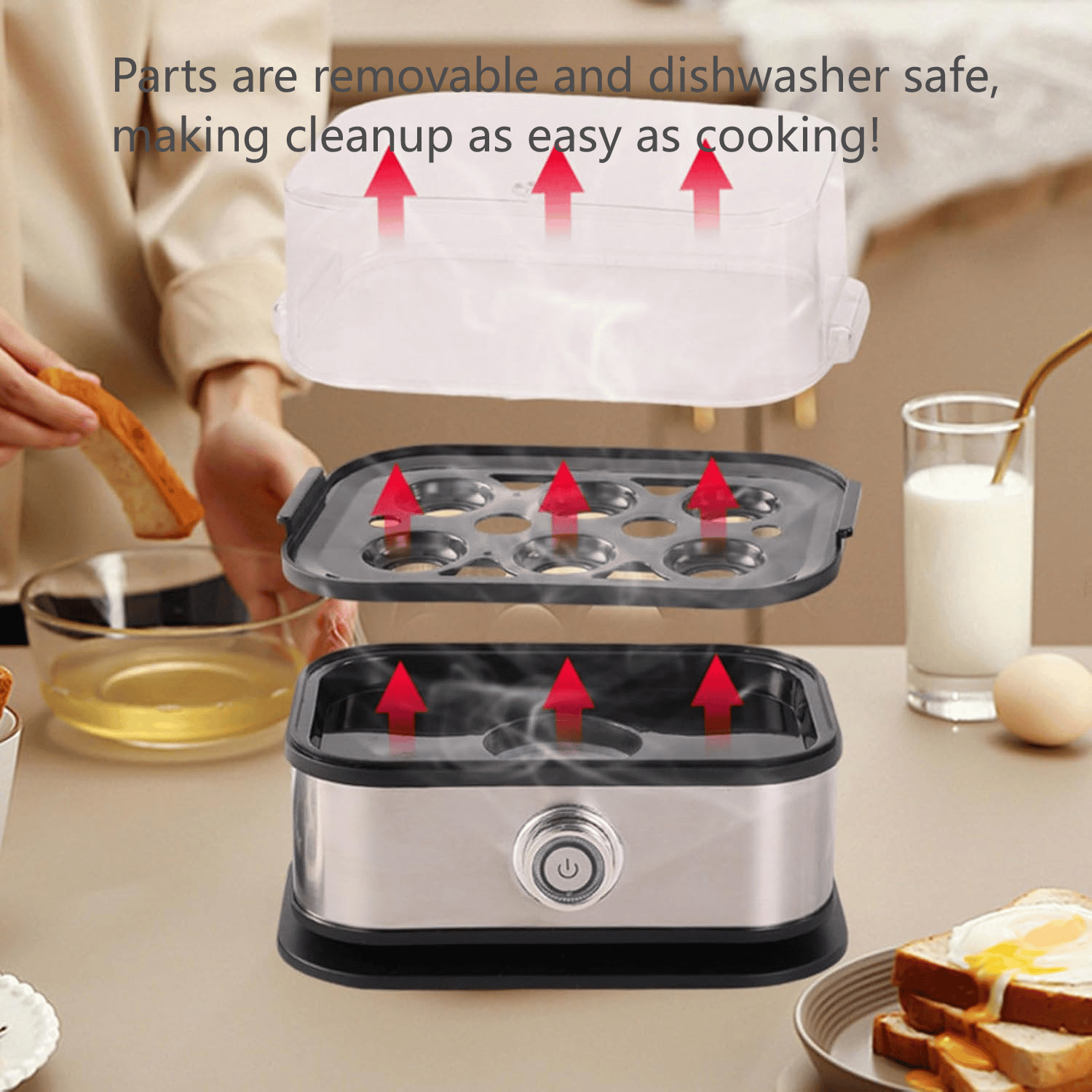 Effortless Egg Cooking with the Ultimate Stainless Steel Egg Cooker 🍳✨