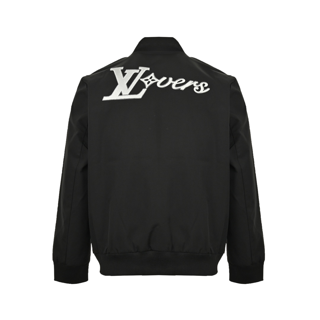 Louis Vuitton 24Fw embroidered lettering baseball jacket
