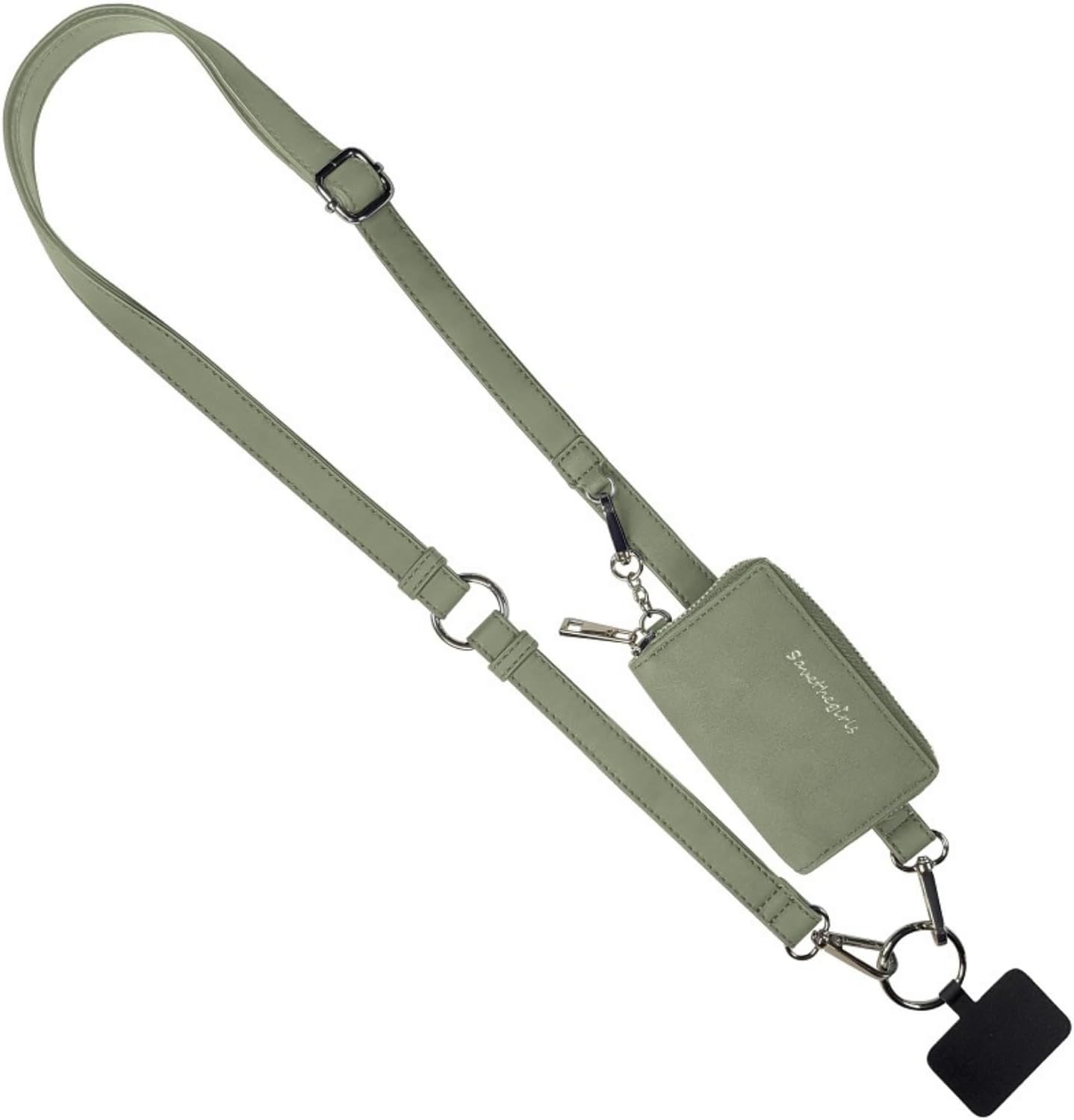 ✨2024 NEW✨Cell Phone Strap with Brushed Vegan Leather Pouch