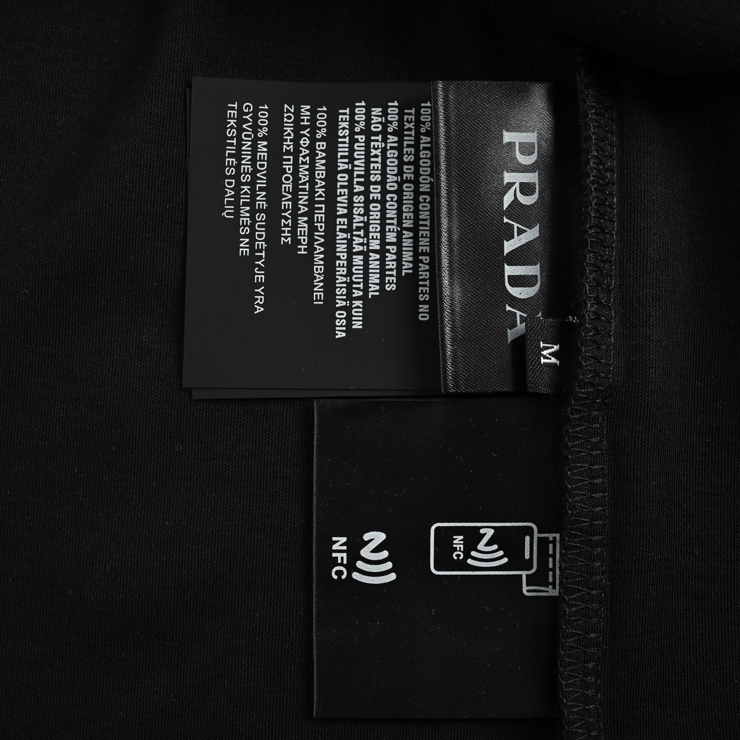 Prada 25ss chest embroidered patch logo short sleeve