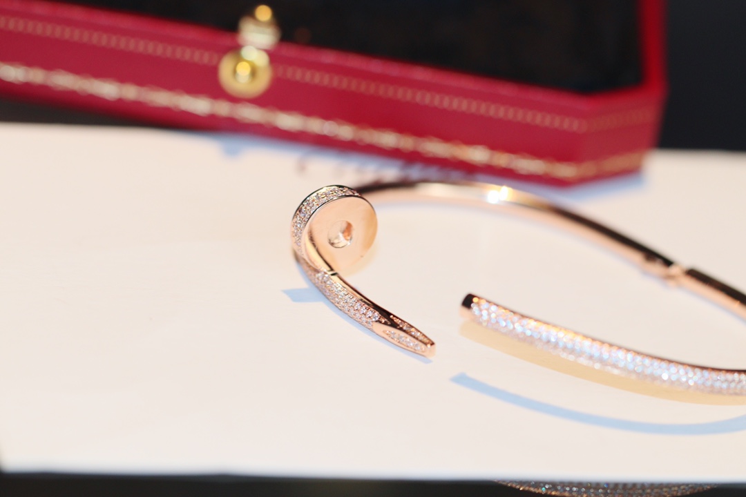 Cartier thick nail diamond bracelet