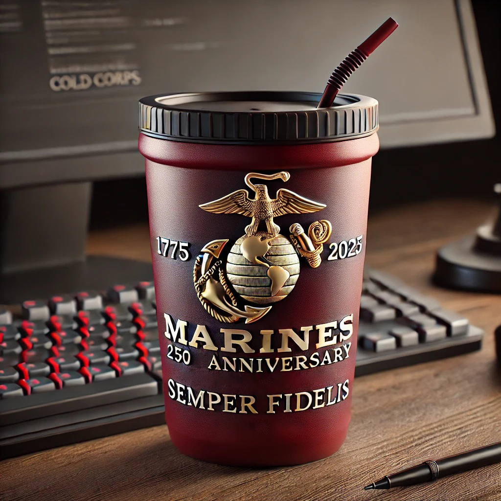 250th Anniversary Military Commemorative Cold Cup (with Lid and Straw)