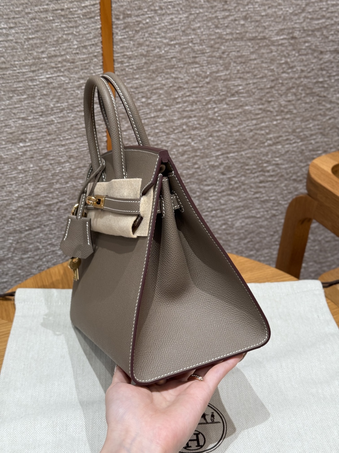 Hermès Birkin 18Etoupe Handbag (Handmade to Order)