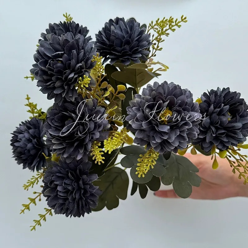 ✨Flash Sale✨9 Heads Fall Flowers Artificial Mums - UV resistant, Waterproof, Windproof
