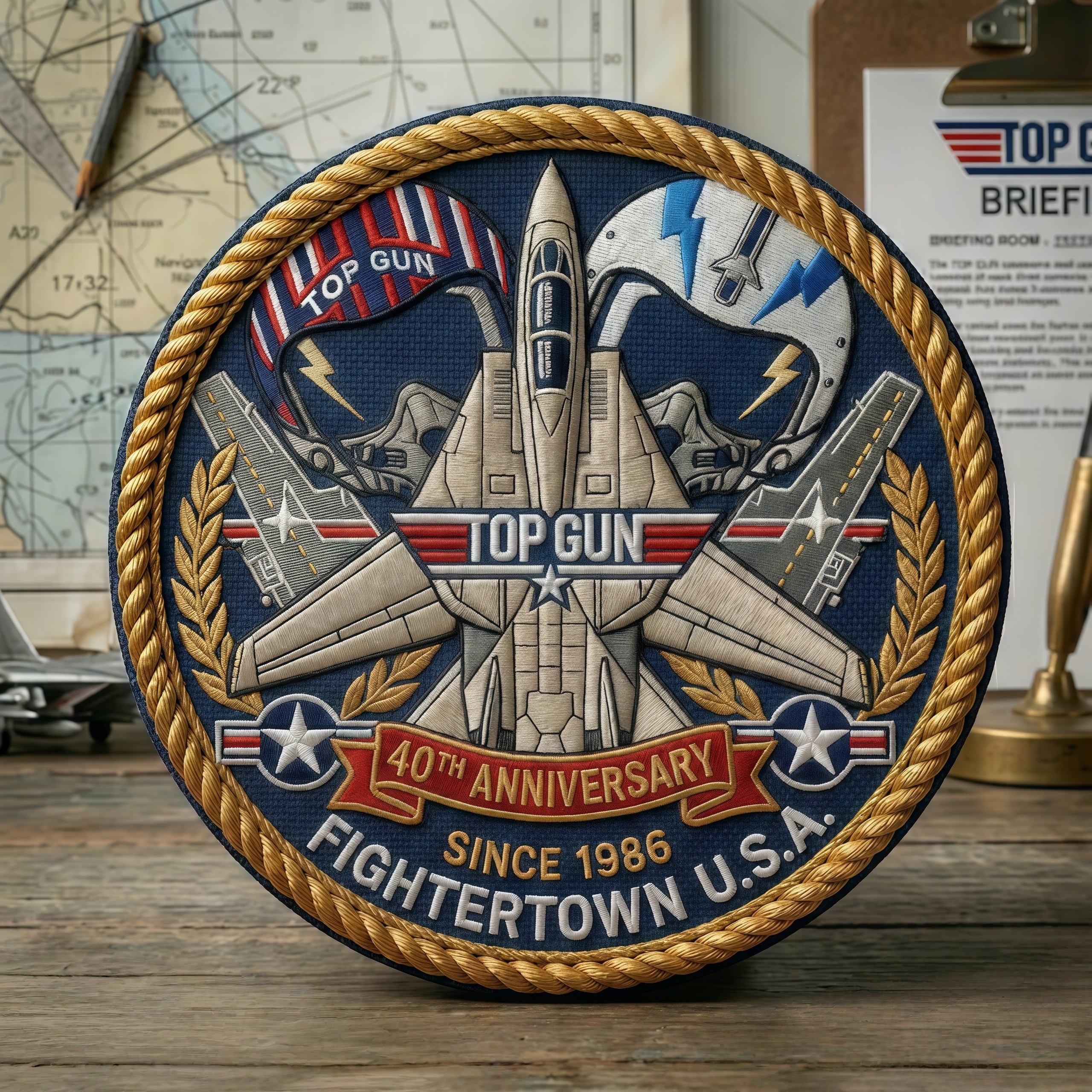 Top Gun 40th Anniversary Embroidered Commemorative Patch