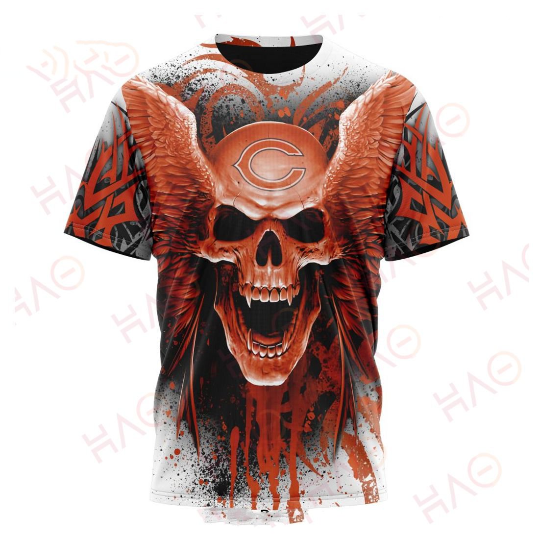 CHICAGO BEARS 3D HOODIE SKULL ART