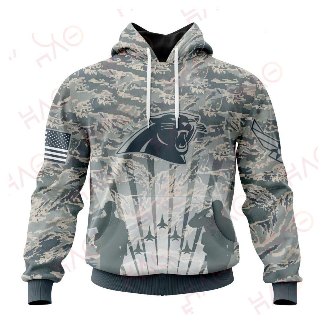 CAROLINA PANTHERS 3D HOODIE US AIR FORCE