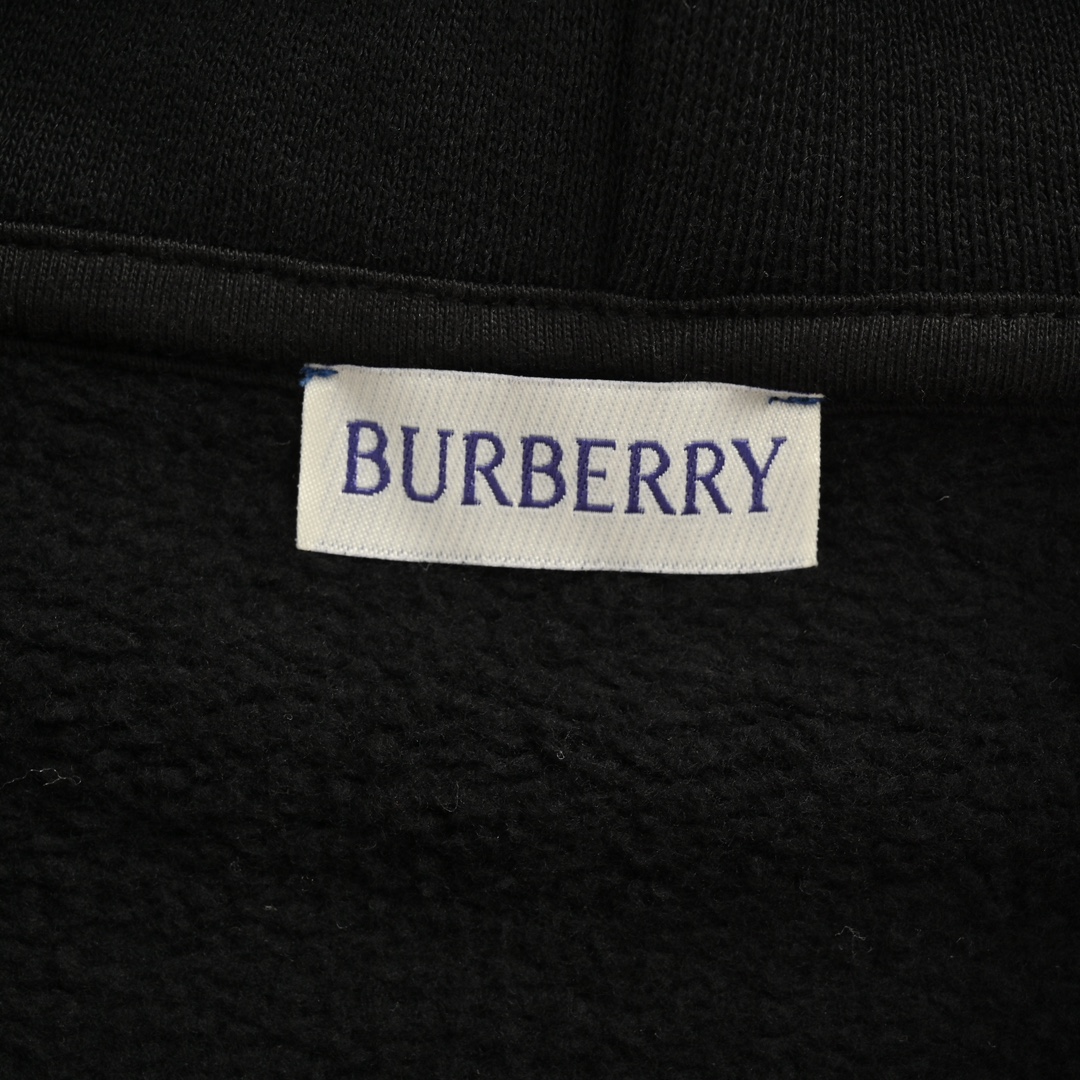 Burberry 24Fw shoulder warhorse patch zip-up hooded sweatshirt jacket