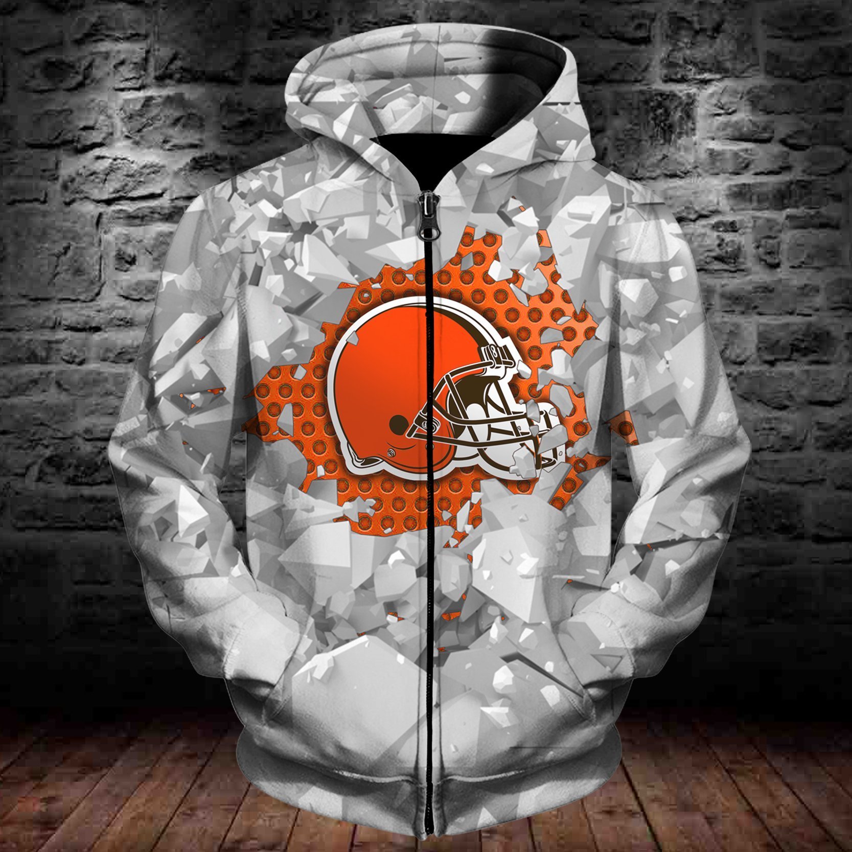 BROWNS HOODIE 3D ICE15