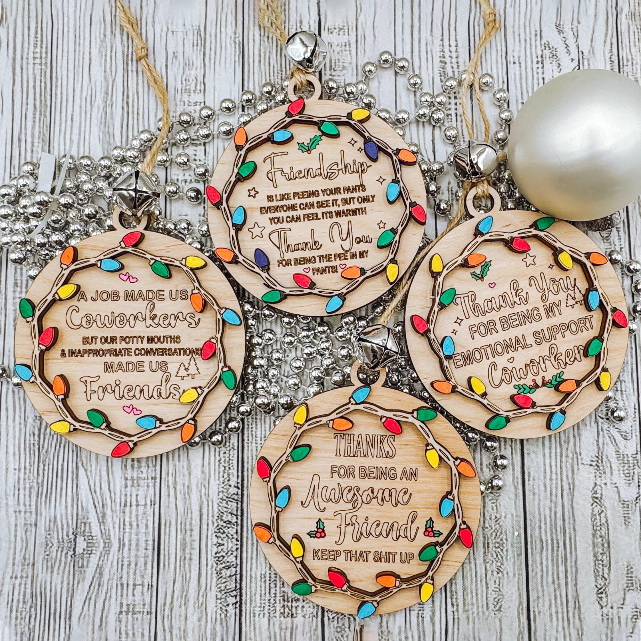 Coworker friendship funny Christmas gift for work | Coworker appreciation gift