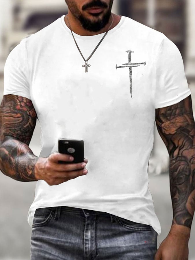 🔥Hot Sale Picks 🔥Men's IT‘S NEVER LUCK IT'S ALWAYS GOD Print T-Shirt
