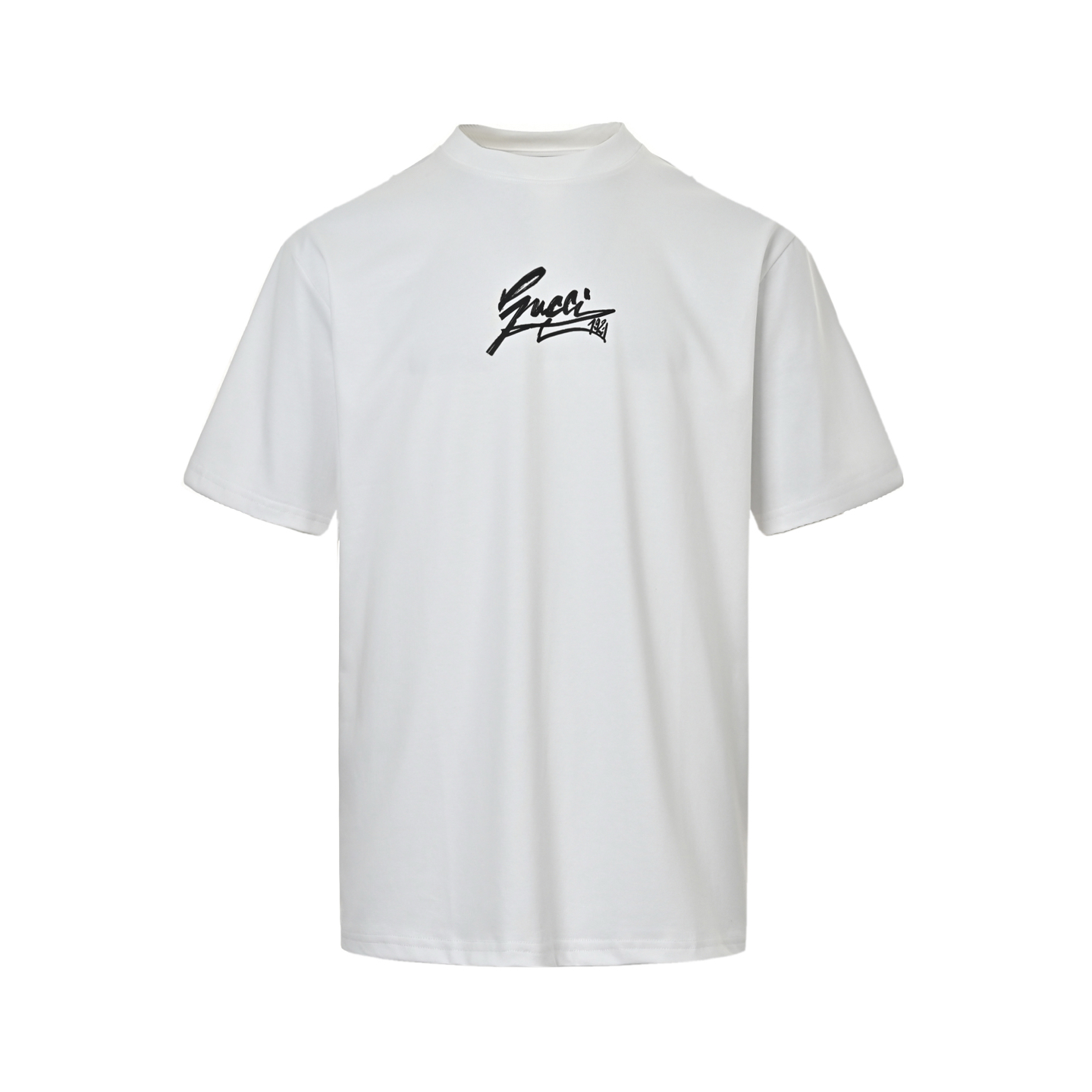 Gucci 25ss graffiti signature letter print short sleeve