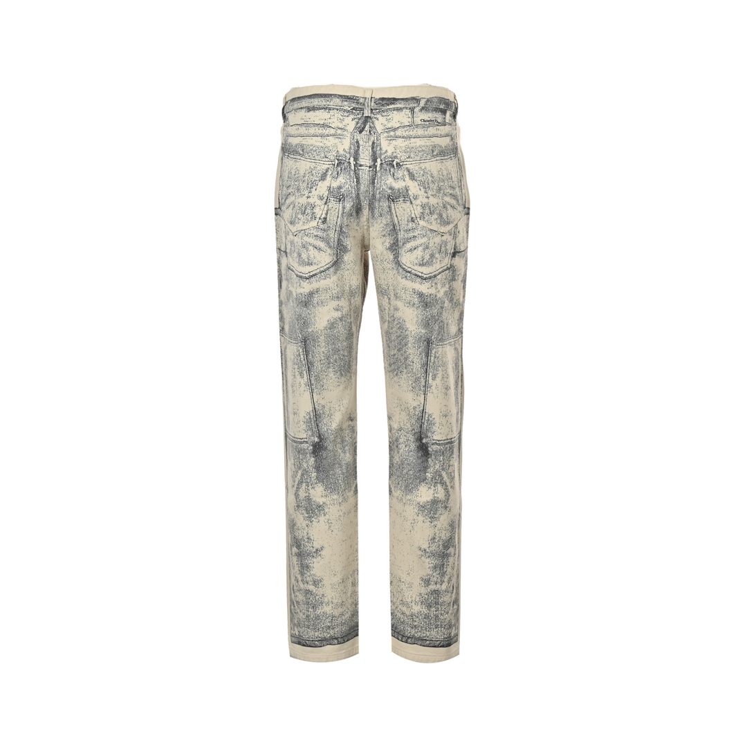 Dior 24Fw ink sketch print jeans
