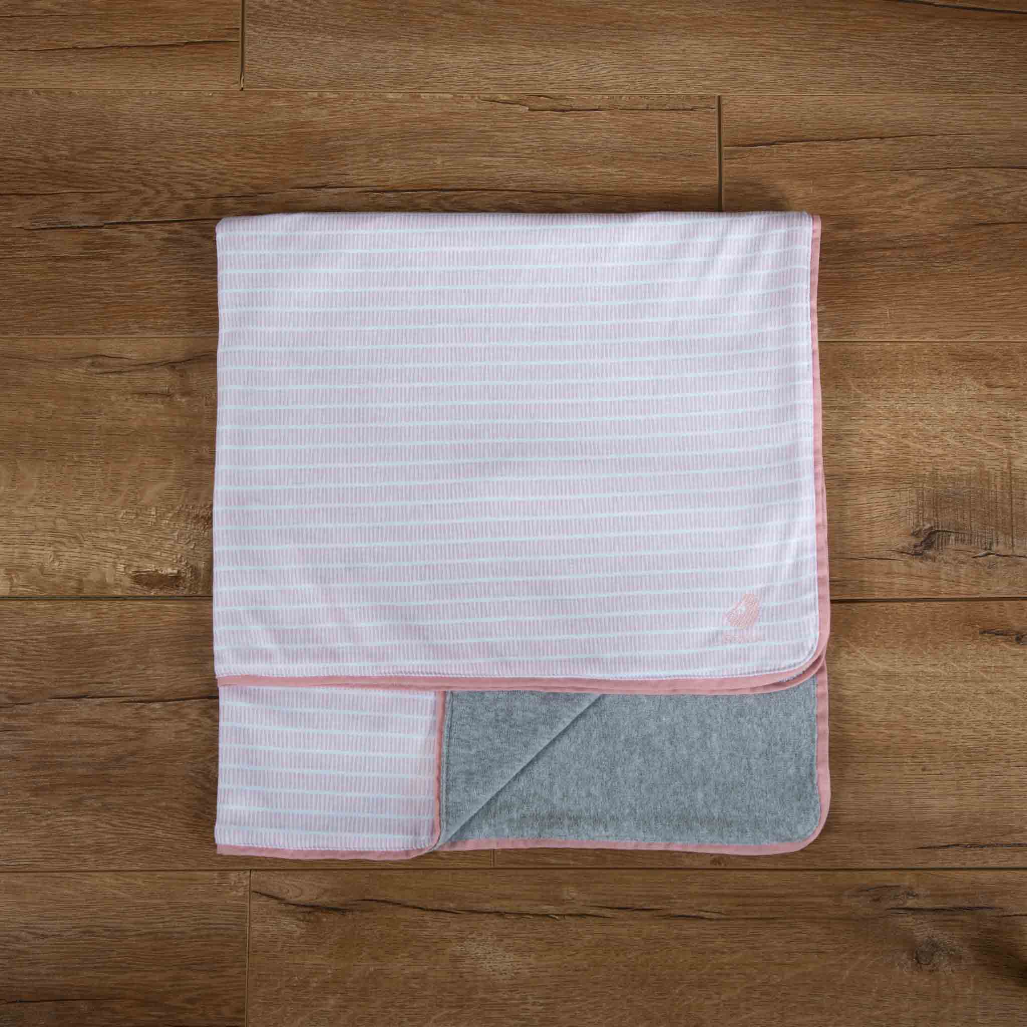 Cobija para bebé Camiseta Raya Rosa