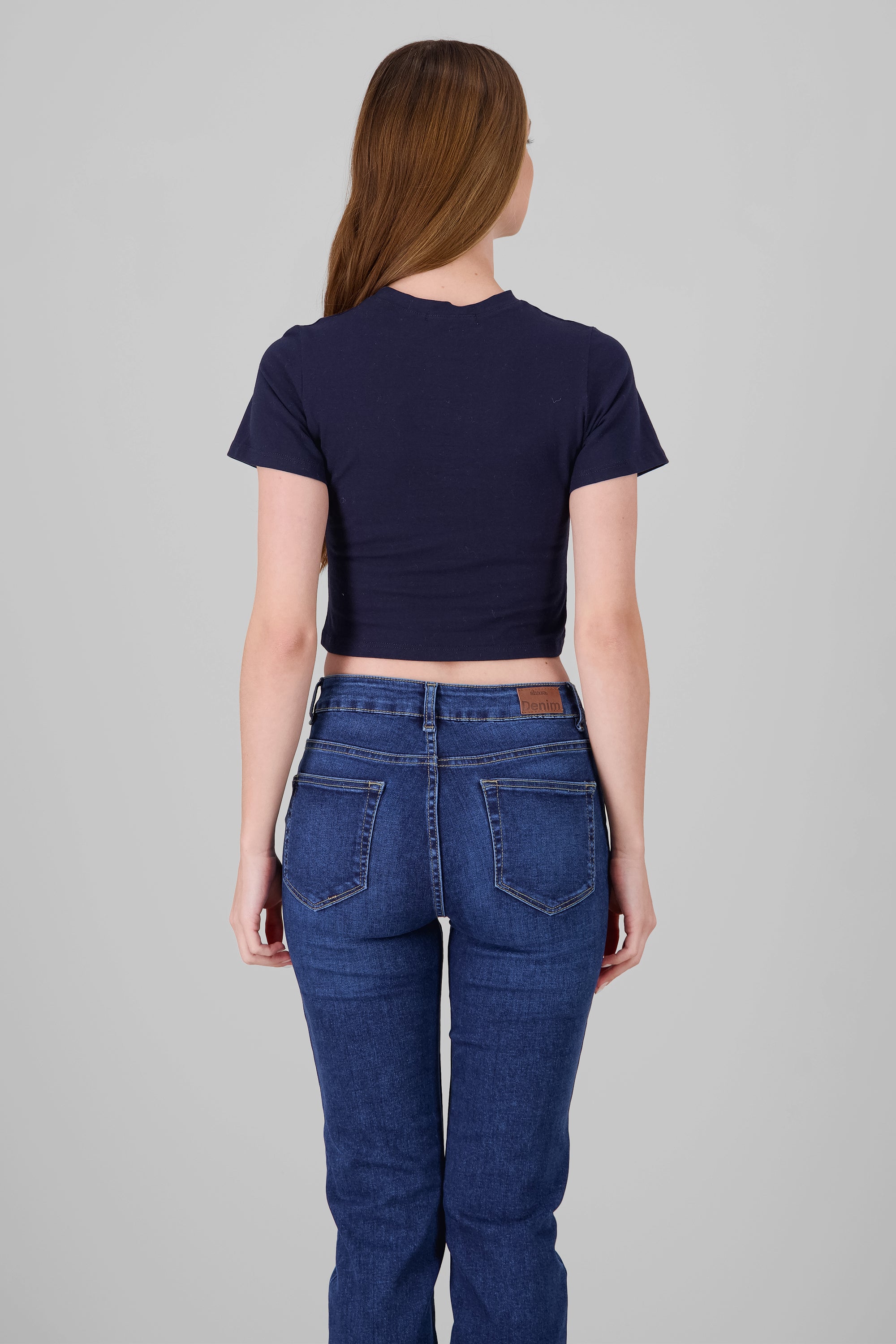 Cropped NY Print T Shirt